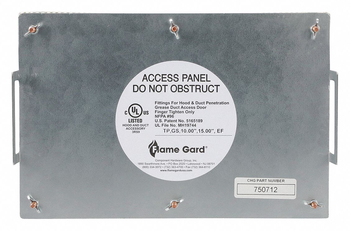 10 in x 7 in, Flat Grease Duct Access Door,7" x 10" 642T51750710