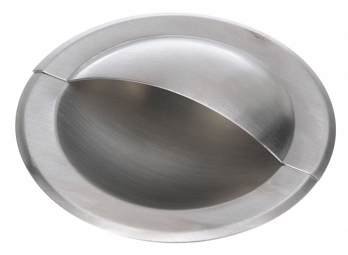 Drawer Pull Stainlss Steel Round Recssed