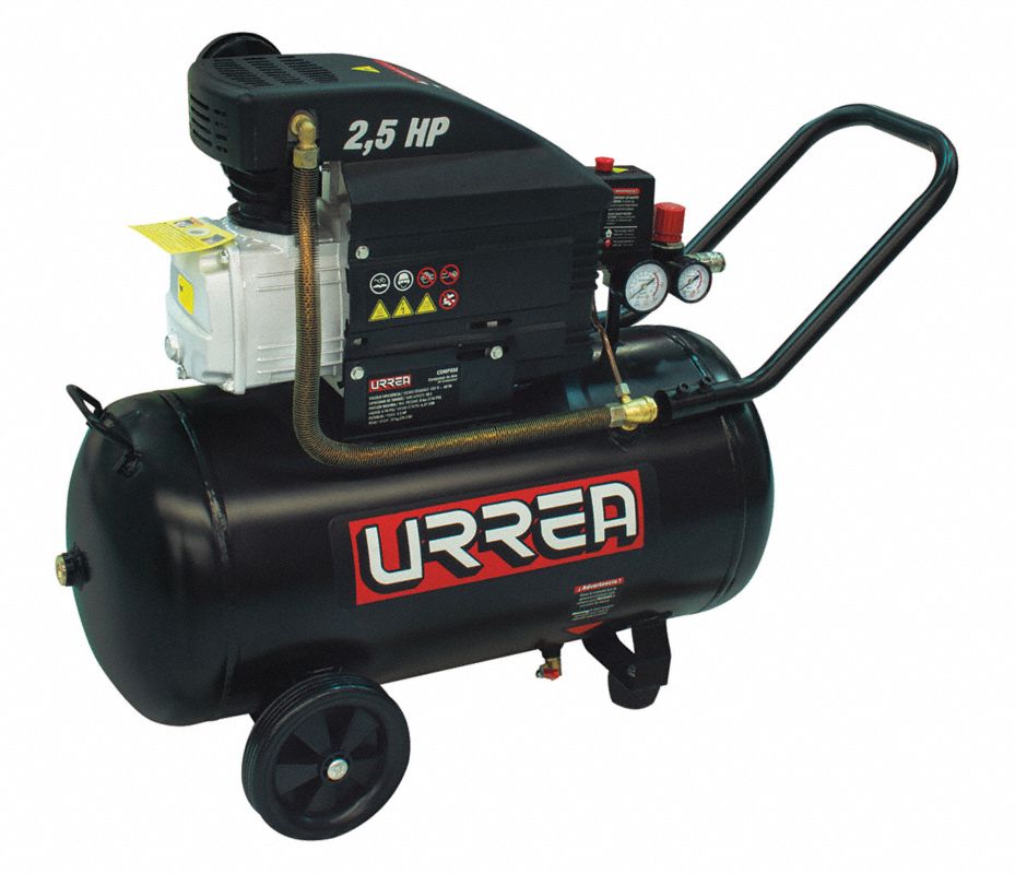 URREA Compresor de Aire, HP 2.50, Presión Máx. 116 psi, Voltaje 120VCA