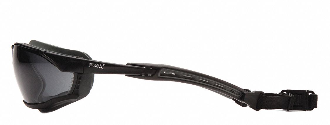 Safety Glasses, Anti-Fog, Black, Gray Lens