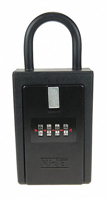 Key/Card Lock Box 4-Letter Black