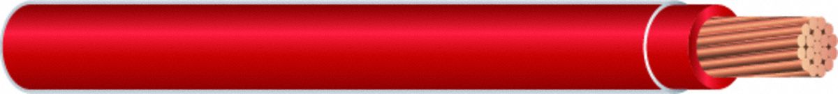 Wire: Copper, 12 AWG, 2 Conductors, Stranded, Red/White/Red, 1, 000 ft Lg, THHN/THWN