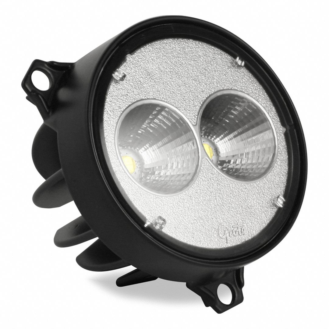 Flush Mount DT eT26: Round, Flood, LED, Deutsch, Black, 3 in Overall Dia, ECE