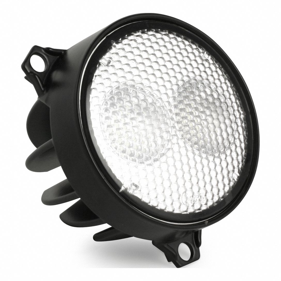 Flush Mount DT eT26: Round, Flood, LED, Deutsch, Black, 3 in Overall Dia, ECE