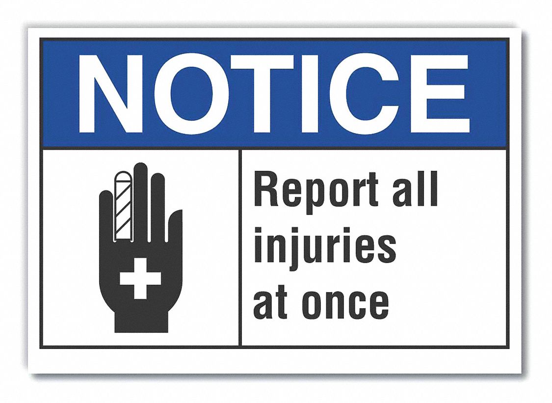  Accident Reporting Notice Reflective Label: Reflective Sheeting, Adhesive Sign Mounting, Notice