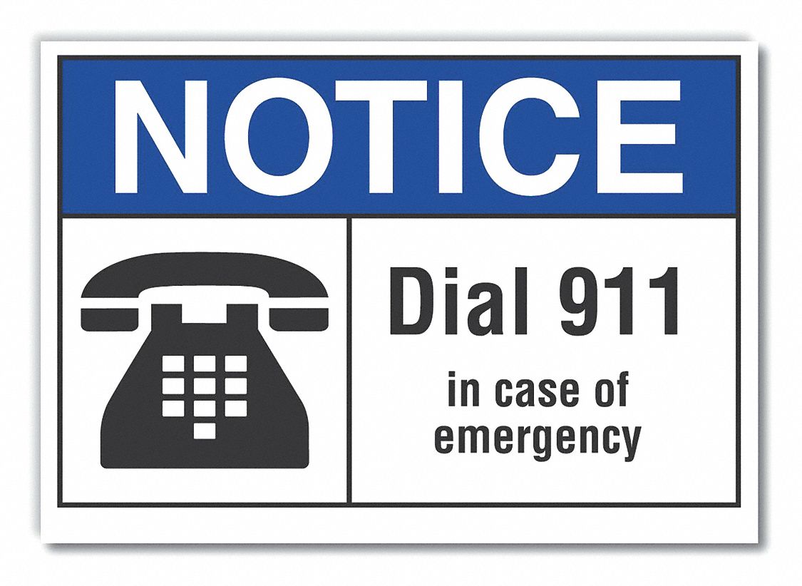 Notice Sign: Non-PVC Polymer, Adhesive Sign Mounting, 7 in x 10 in Nominal Sign Size, 0.004 in Thick