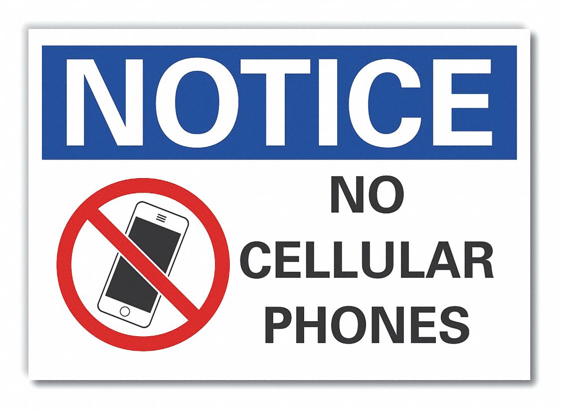 Notice Sign: Non-PVC Polymer, Adhesive Sign Mounting, 7 in x 10 in Nominal Sign Size, 0.004 in Thick