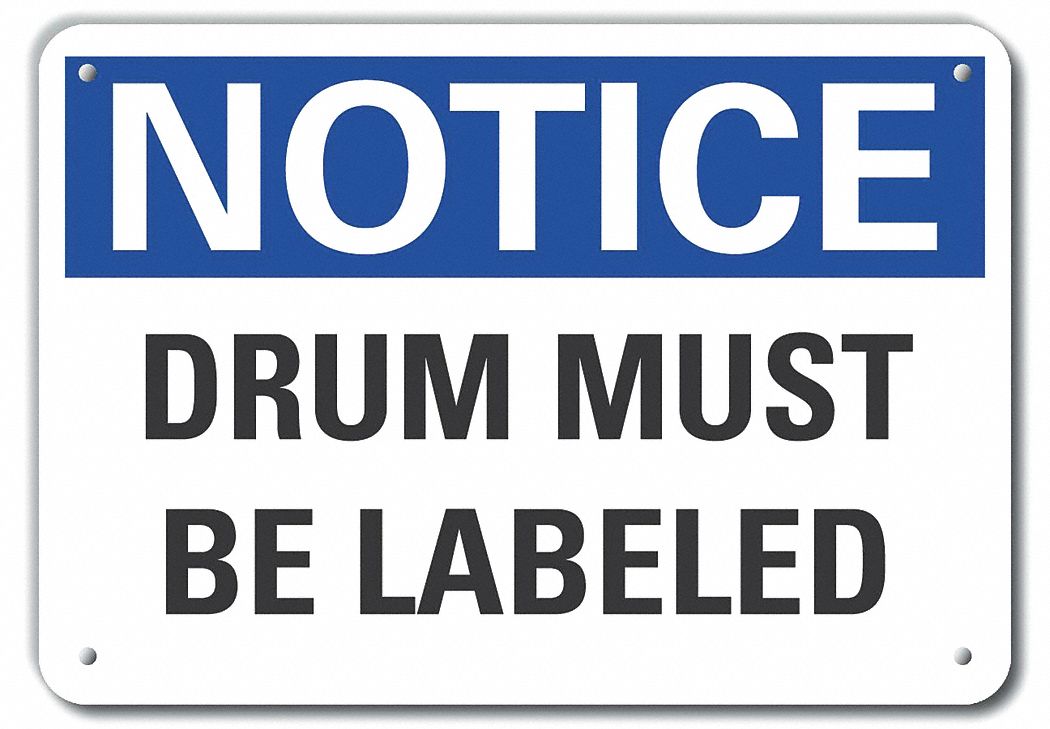 Rflct Hzrdous Mtrl Notice Sign, 7x10in