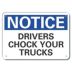 Notice: Drivers Chock Your Trucks Signs