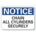 Notice: Chain All Cylinders Securely Signs