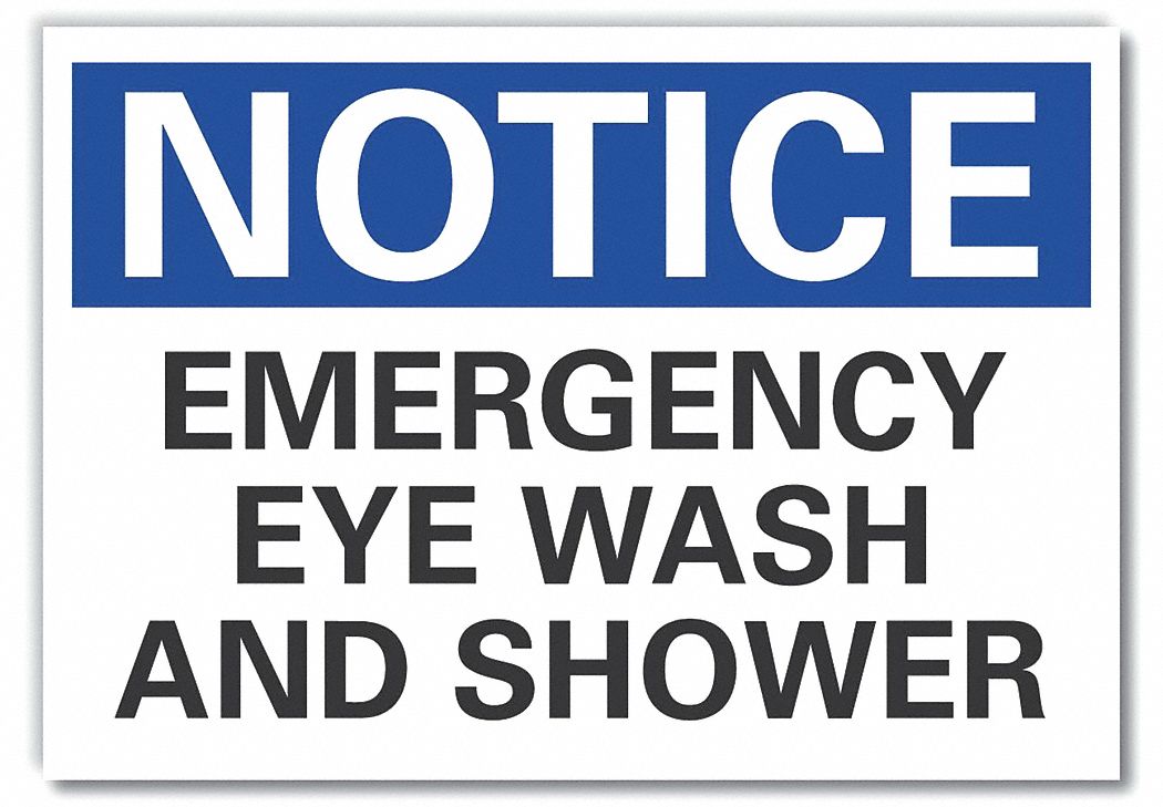 Notice Sign: Non-PVC Polymer, Adhesive Sign Mounting, 7 in x 10 in Nominal Sign Size, 0.004 in Thick