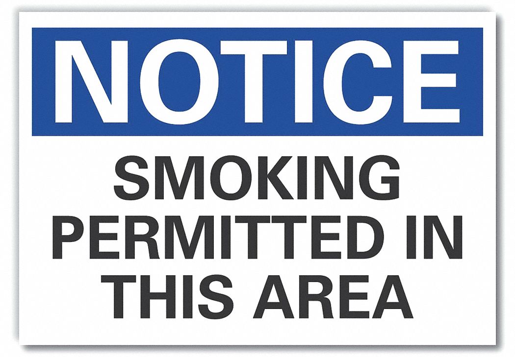 Notice Sign, 7 in x 10 in, Non-PVC Polymer