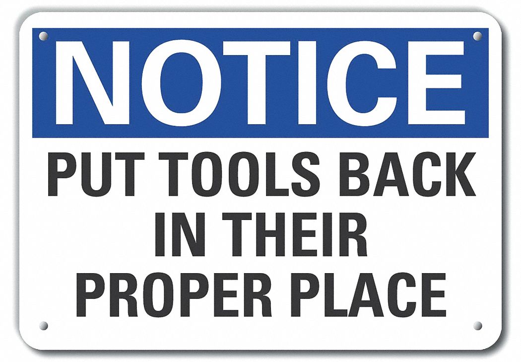 Reflective Cleaning Notice Sign: Aluminum, Mounting Holes Sign Mounting, Engineer Grade, 10 in Ht