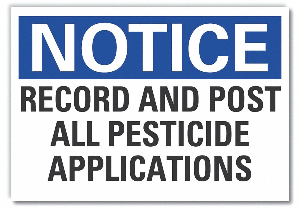 Chemicals Notice Lbl, 3.5x5in, Polyester