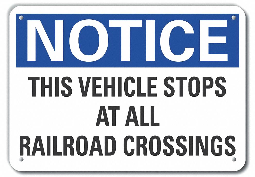 Reflective  Traffic Safety Notice Sign: Aluminum, Mounting Holes Sign Mounting, Engineer Grade