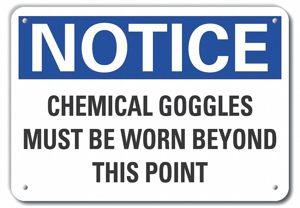 Reflective  Eye  Notice Sign: Aluminum, Mounting Holes Sign Mounting, Engineer Grade, 0.04 in Thick