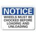 Notice: Wheels Must Be Chocked Before Loading And Unloading Signs