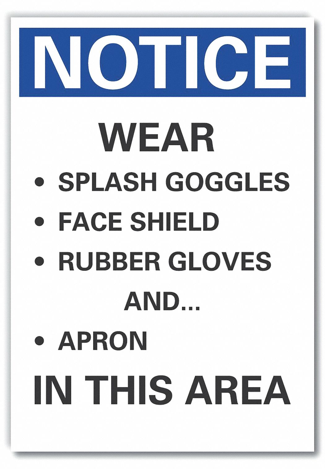  Chemicals Notice Reflective Label: Reflective Sheeting, Adhesive Sign Mounting, Engineer Grade
