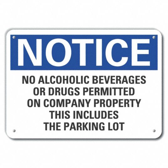 no alcohol and drugs sign