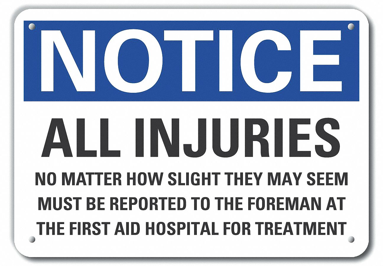 Reflective  Accident Reporting Notice Sign: Aluminum, Mounting Holes Sign Mounting, Engineer Grade