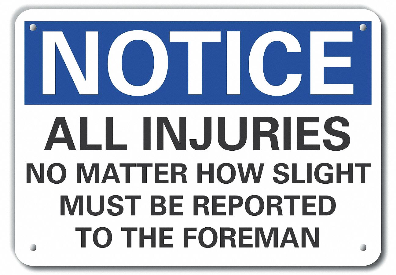 Reflective  Accident Reporting Notice Sign: Aluminum, Mounting Holes Sign Mounting, Engineer Grade