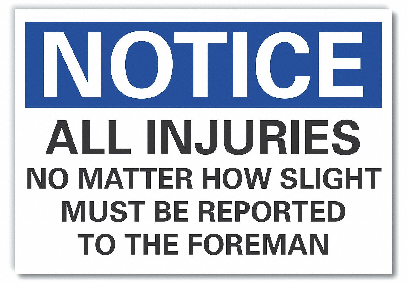  Accident Reporting Notice Reflective Label: Reflective Sheeting, Adhesive Sign Mounting, Notice