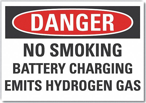 No Smoking Danger Lbl, 10x14in, Polyester