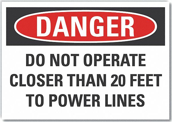 Electrical Hazard Danger Label: Polyester, Adhesive Sign Mounting, 10 in x  14 in Nominal Sign Size