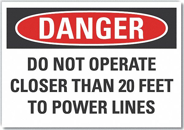  Electrical Hazard Danger Label: Polyester, Adhesive Sign Mounting, 10 in x 14 in Nominal Sign Size