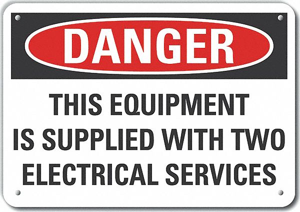 Reflective  Electrical Hazard Danger Sign: Aluminum, Mounting Holes Sign Mounting, Engineer Grade
