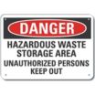 Danger: Hazardous Waste Storage Area Unauthorized Persons Keep Out Signs