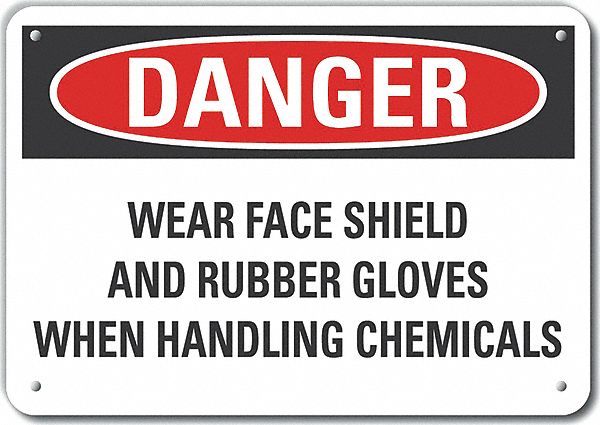 Reflective  Eye & Hand  Danger Sign: Aluminum, Mounting Holes Sign Mounting, Engineer Grade, Danger