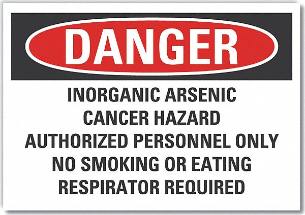 Inorganic Arsenic Rflct Lbl, 3.5x5in