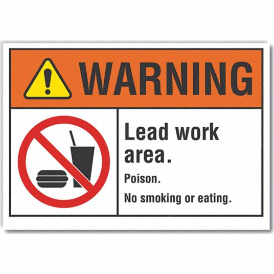 LYLE Warning Sign: Non-PVC Polymer, Adhesive Sign Mounting, 10 in x 14 ...