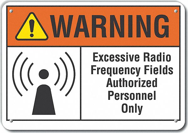 Reflective  Authorized Personnel Warning Sign: Aluminum, Mounting Holes Sign Mounting, 0.04 in Thick