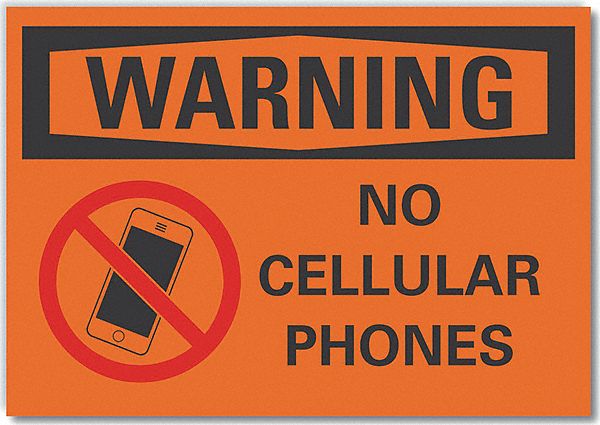 Warning Sign, 7 x 10 in, Non-PVC Polymer