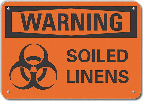 Reflective  Biohazard Warning Sign: Aluminum, Mounting Holes Sign Mounting, Engineer Grade