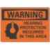 Warning: Hearing Protection Required In This Area Signs