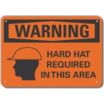 Warning: Hard Hat Required In This Area Signs