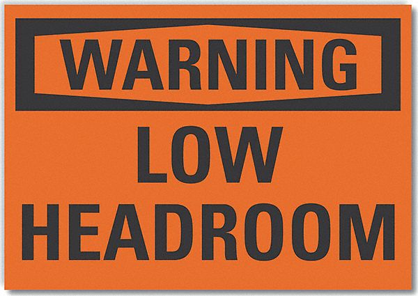 Warning Sign: Non-PVC Polymer, Adhesive Sign Mounting, 7 in x 10 in Nominal Sign Size