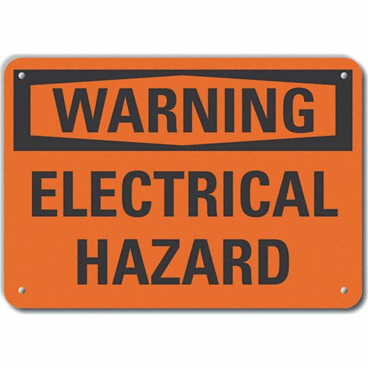 LYLE Aluminum Electrical Hazard Warning Sign, Sign Format Traditional ...