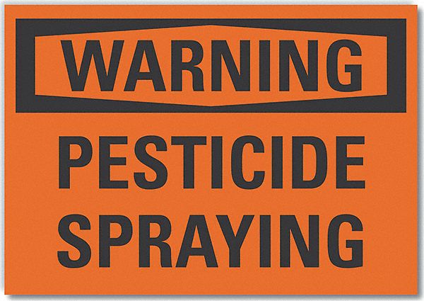 Warning Sign: Non-PVC Polymer, Adhesive Sign Mounting, 7 in x 10 in Nominal Sign Size