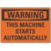 Automatic Equipment Signs - Grainger Industrial Supply