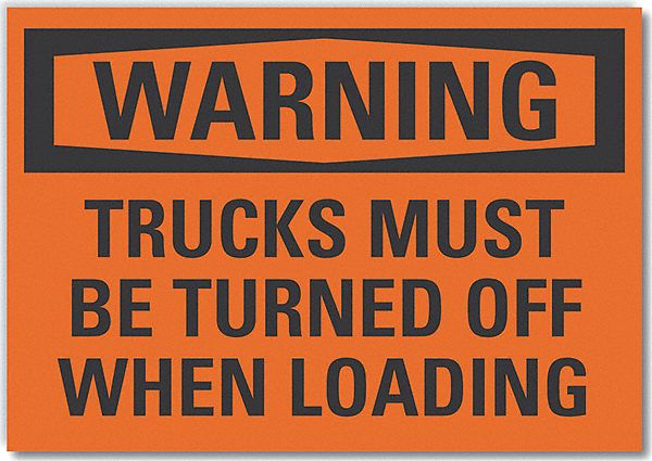 Polyester, Adhesive Sign Mounting, Loading & Unloading Warning Label ...