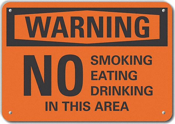 Reflective  No Smoking Warning Sign: Aluminum, Mounting Holes Sign Mounting, Engineer Grade