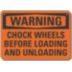 Warning: Chock Wheels Before Loading And Unloading Signs