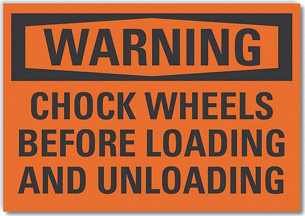 Warning Sign: Non-PVC Polymer, Adhesive Sign Mounting, 7 in x 10 in Nominal Sign Size