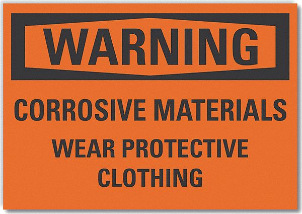 Warning Sign: Non-PVC Polymer, Adhesive Sign Mounting, 7 in x 10 in Nominal Sign Size