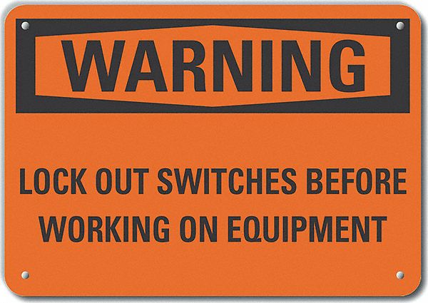 Aluminum, Mounting Holes Sign Mounting, Reflective Lockout Tagout ...
