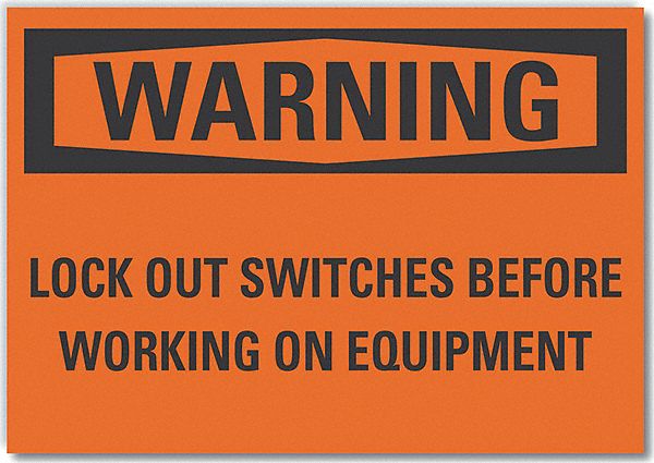 Polyester, Adhesive Sign Mounting, Lockout Tagout Warning Label ...